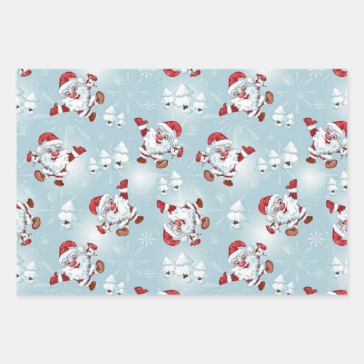 Weihnachtspapierblätter Geschenkpapier Set (Vorderseite)