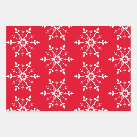 Weihnachtspapierblätter Geschenkpapier Set (Vorderseite 3)