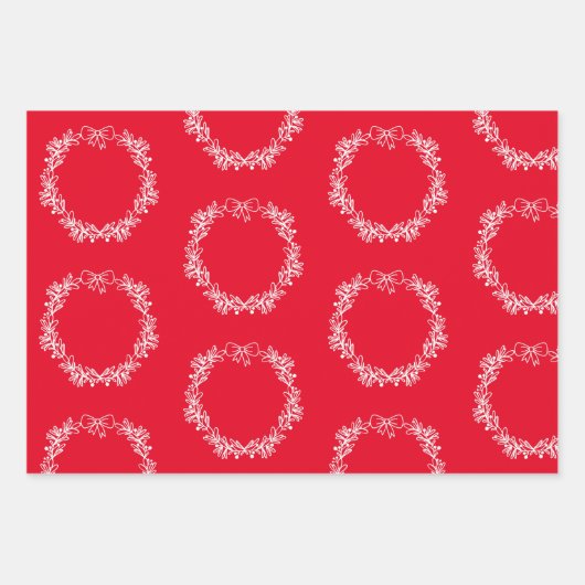 Weihnachtspapierblätter Geschenkpapier Set (Vorderseite 2)