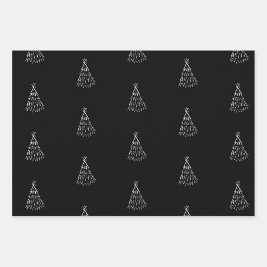 Weihnachtspapierblätter Geschenkpapier Set (Vorderseite 3)