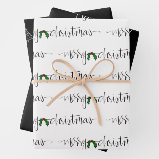 Weihnachtspapierblätter Geschenkpapier Set (Beispiel)