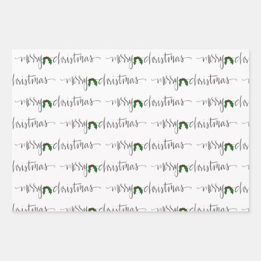 Weihnachtspapierblätter Geschenkpapier Set (Vorderseite)