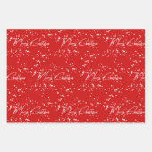 Weihnachtspapierblätter Geschenkpapier Set (Vorderseite 3)