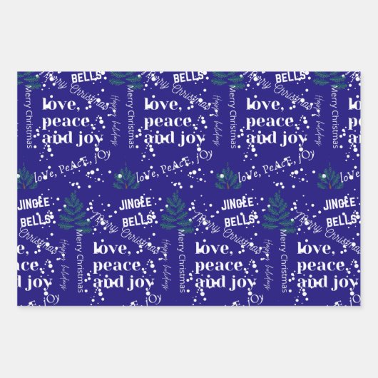 Weihnachtspapierblätter Geschenkpapier Set (Vorderseite 2)