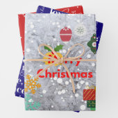 Weihnachtspapierblätter Geschenkpapier Set (Beispiel)