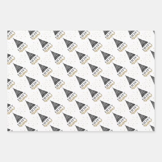 Weihnachtspapierblätter Geschenkpapier Set (Vorderseite 3)