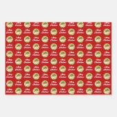 Weihnachtspapierbögen mit Waldszene Geschenkpapier Set (Vorderseite)