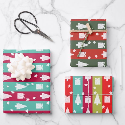 Weihnachtspapierbogen | One Owl Artist Geschenkpapier Set (Vorderseite)