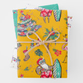 Weihnachtspapiere für tropische Feiertage Geschenkpapier Set (Beispiel)