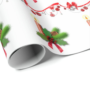 Weihnachtspapierkerze Geschenkpapier