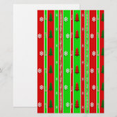 Weihnachtspapiermuster Briefpapier (Vorne/Hinten)