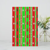 Weihnachtspapiermuster Briefpapier (Stehend Vorderseite)