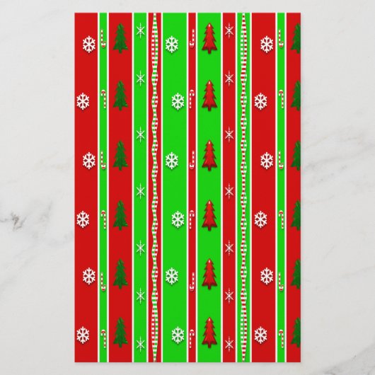 Weihnachtspapiermuster Briefpapier (Vorderseite)