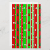 Weihnachtspapiermuster Briefpapier (Vorne/Hinten)