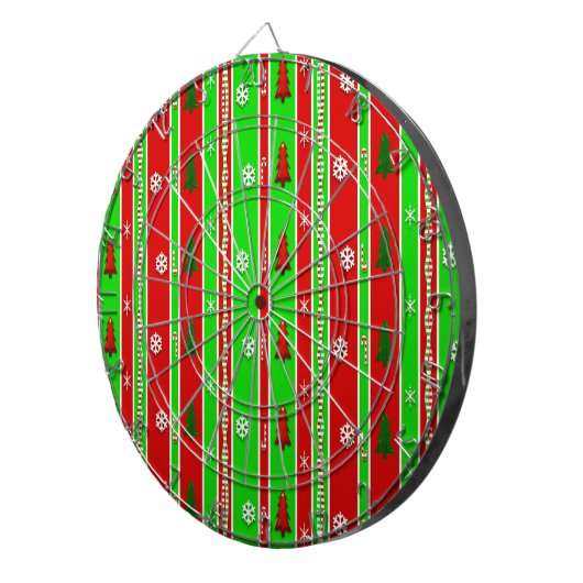 Weihnachtspapiermuster Dartscheibe (Vorderseite rechts)