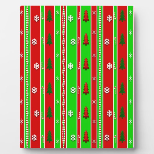 Weihnachtspapiermuster Fotoplatte (Vorderseite)