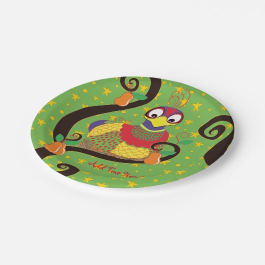 Weihnachtspapierpatrone Personalisiere Pappteller (Schrägansicht)