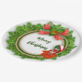 Weihnachtspapierplatte mit Elf Pappteller (Schrägansicht)