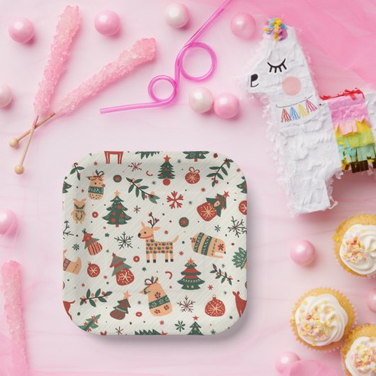 Weihnachtspapierplatte Pappteller (Party)