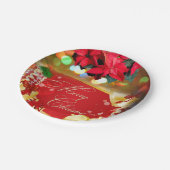 Weihnachtspapierplatten, Frohe Weihnachten Pappteller (Schrägansicht)