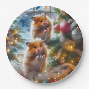 Weihnachtspapierplatten für Hamster Pappteller