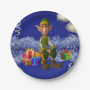 Weihnachtspapierteller, Elf Pappteller