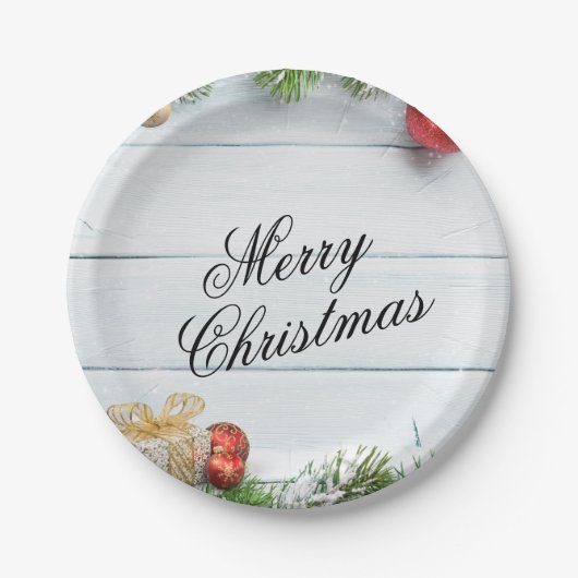 Weihnachtspapierteller – Festliche Feiertagsgeschi Pappteller (Vorderseite)