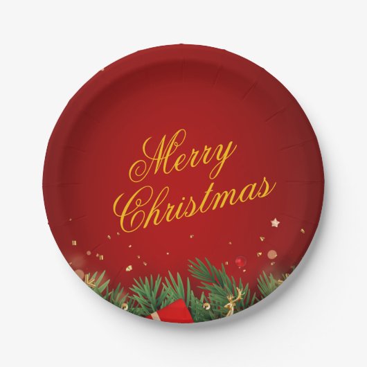 Weihnachtspapierteller – Festliche Feiertagsgeschi Pappteller (Vorderseite)