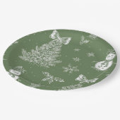 Weihnachtspapierteller grün toile pappteller (Schrägansicht)
