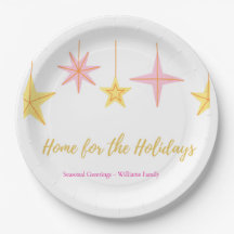 Weihnachtspapierteller mit festlichen Motiven