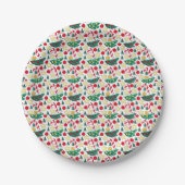 Weihnachtspapierteller mit Muster Pappteller (Vorderseite)