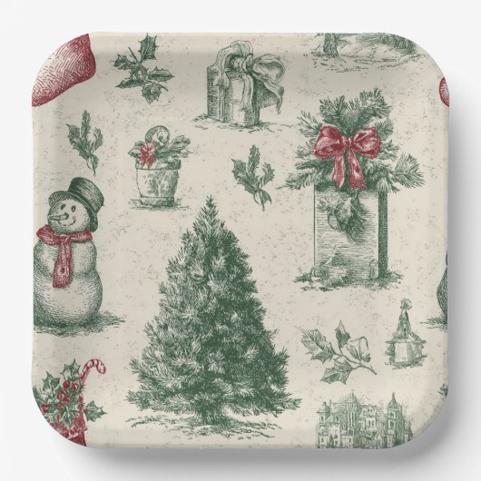 Weihnachtspapierteller Pappteller (Vorderseite)