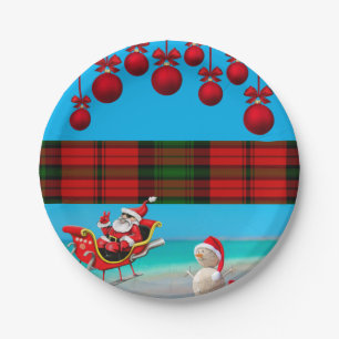Weihnachtspapierteller, Schneemann Pappteller