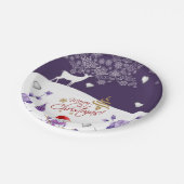 Weihnachtspapierteller, Schneemann Pappteller (Schrägansicht)