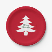 WeihnachtspapierTeller | Weihnachtsbaum mit Gruß Pappteller (Vorderseite)