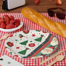 Weihnachtspapierteller – Weihnachtsmann & Weihnach