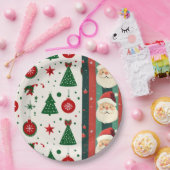 Weihnachtspapierteller – Weihnachtsmann & Weihnach Pappteller (Party)