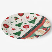 Weihnachtspapierteller – Weihnachtsmann & Weihnach Pappteller (Schrägansicht)