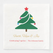 Weihnachtspapiertücher mit festlichen Motiven Serviette (Vorderseite)