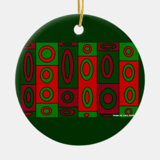 Weihnachtspapierverzierung Keramik Ornament (Vorne)