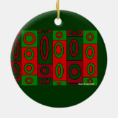 Weihnachtspapierverzierung Keramik Ornament (Hinten)