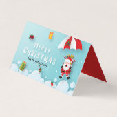 Weihnachtsparachuting Santa Leckerei Goodie Bag Ta Visitenkarten (Vorderseite)
