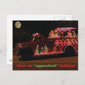 Weihnachtsparade Hühner Feiertagspostkarte (Vorne/Hinten)