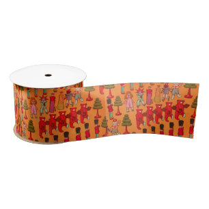 Weihnachtsparade mit Vintage-Spielzeug 1907 Puck-M Satinband