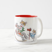 Weihnachtsparade-Tasse Zweifarbige Tasse (VorderseiteRechts)