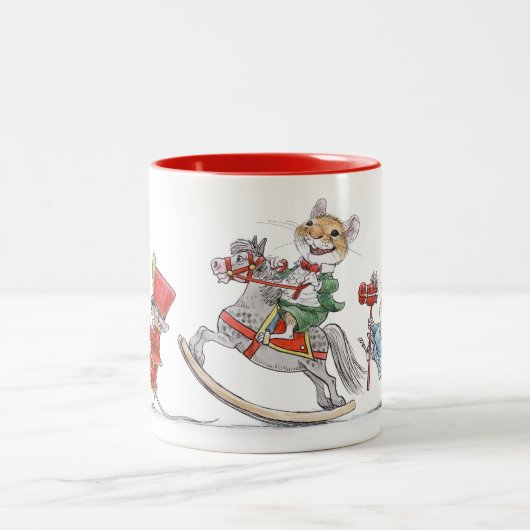 Weihnachtsparade-Tasse Zweifarbige Tasse (Mittel)