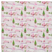 Weihnachtspark Santa flamingo Stoff (Muster)