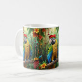 Weihnachtsparrot als Weihnachtsmann-76349 Kaffeetasse (Vorderseite Links)