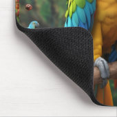 Weihnachtsparrot als Weihnachtsmann-76349 Mousepad (Ecke)