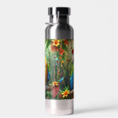 Weihnachtsparrot als Weihnachtsmann-76349 Trinkflasche (Rechts)